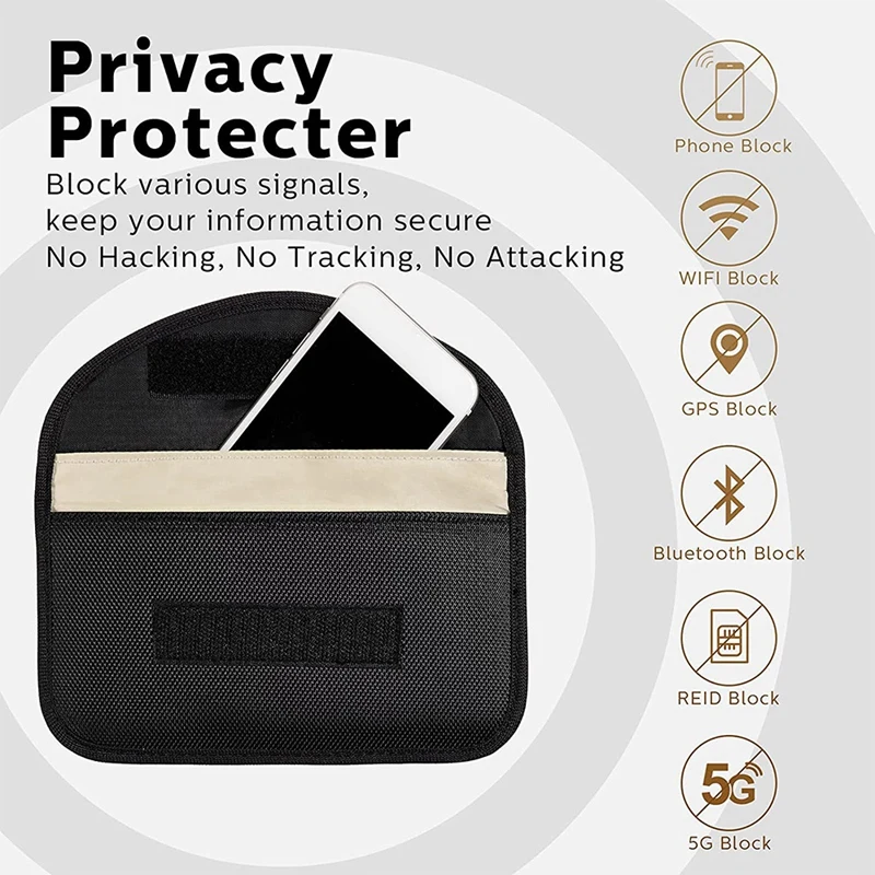 Promotion! 4Pcs Faraday Phone Signal Blocking Bags RFID Car Key Fob Protectors GPS Anti-Tracking Shielding Pouch |