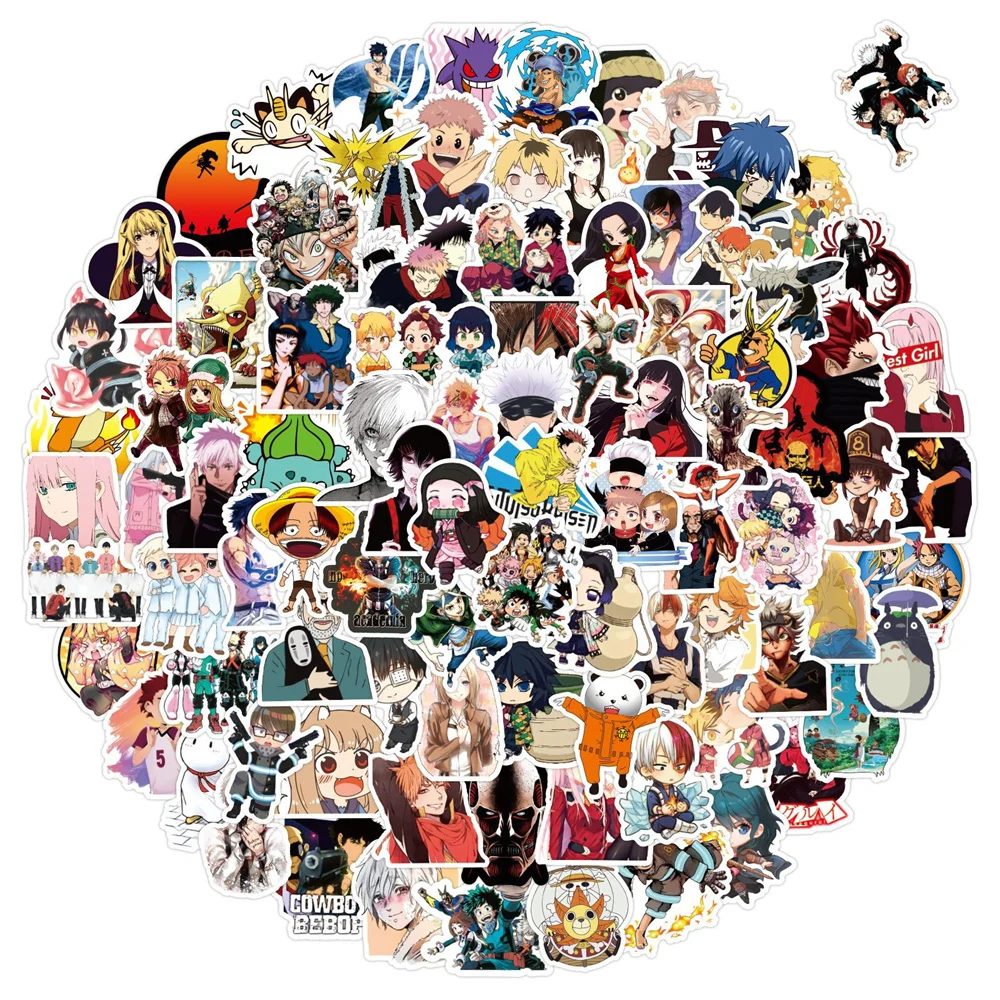 

10/30/50PCS New Mix Anime Graffiti Personality Trend Guitar Waterproof Sticker Water Cup Suitcase Computer Sticker Wholesale