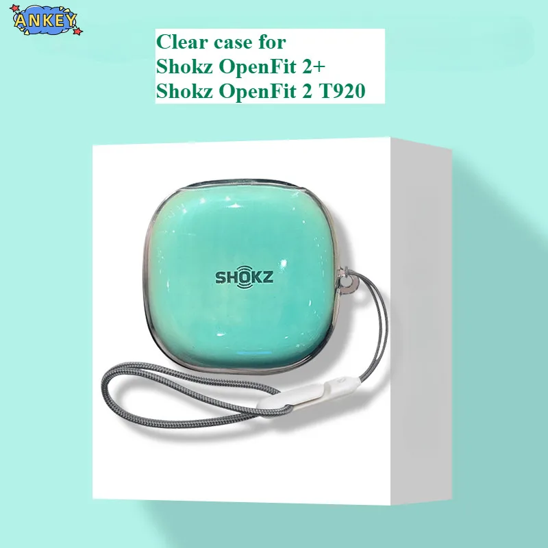 Фото Чехол для Shokz OpenFit 2+ прозрачный градиентный защитный прозрачный чехол из ТПУ для Bluetooth-наушников, портативный чехол для наушников №4