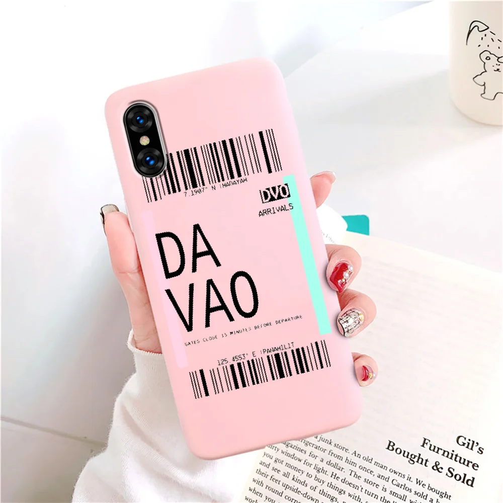 Нью-Йорк Сити Эйр Тикет Фон Кейс для iPhone 5 5S SE 2 6 6S 7 8 11 12 Мини Плюс X XS XR Про Макс черный тренд хузес мода он.