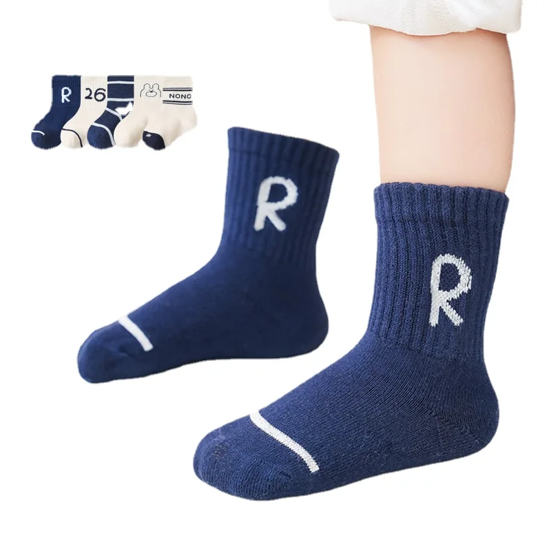 

5pairs/lot 2023 Spring Kids Socks Baby Boys Girls Cotton Socks Newborn Baby Girl Clothes 0-8y Autumn Baby Accessories Boy