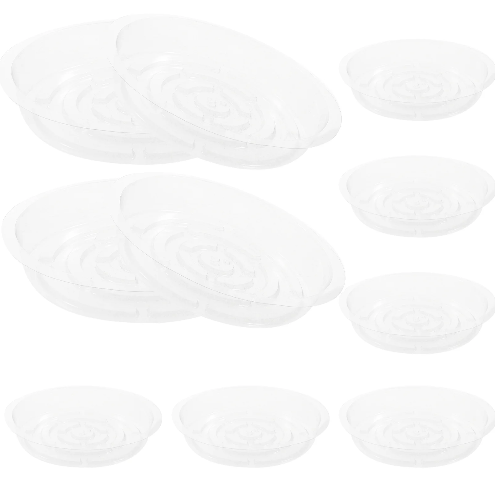 

Tray Pot Trays Water Saucer Planter Round Saucers Plate Drip Drainage Bonsai Dish Flower Base Catcher Transparent Clear Bases