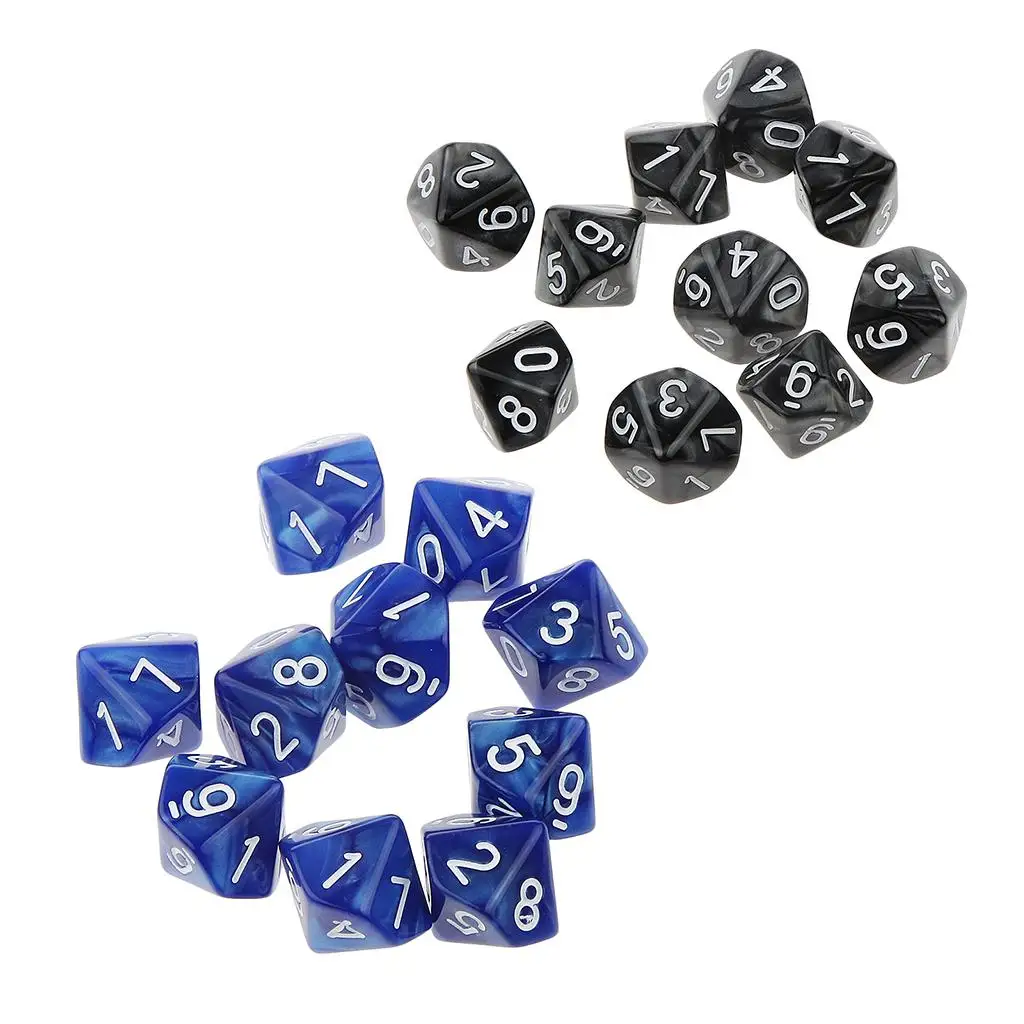 20pcs Ancient Multi sided dice set of 10 D10 Dungeons D&ampD RPG