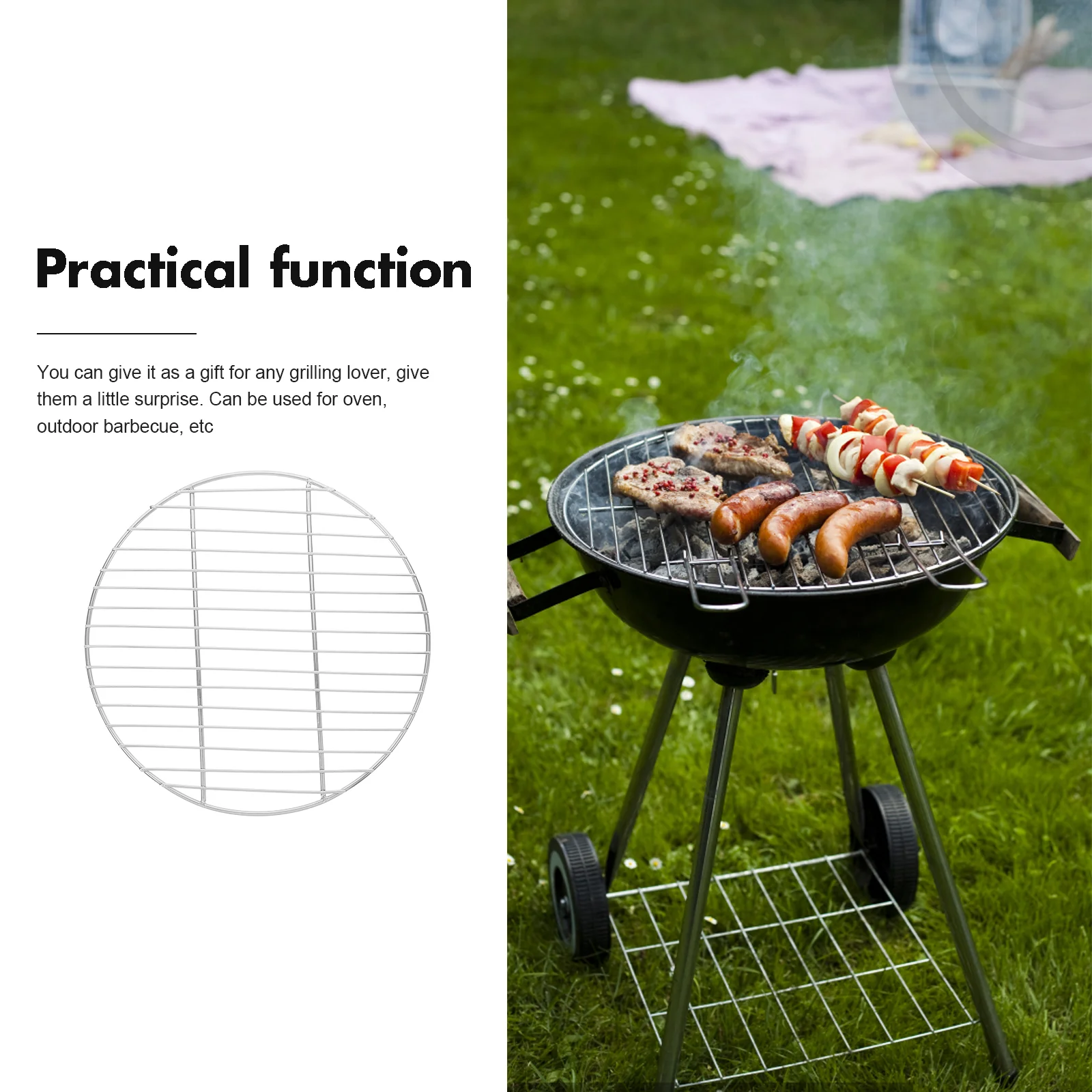 Решетка для барбекю 10 сетка кемпинга обогреватель пикника серебро нержавеющая