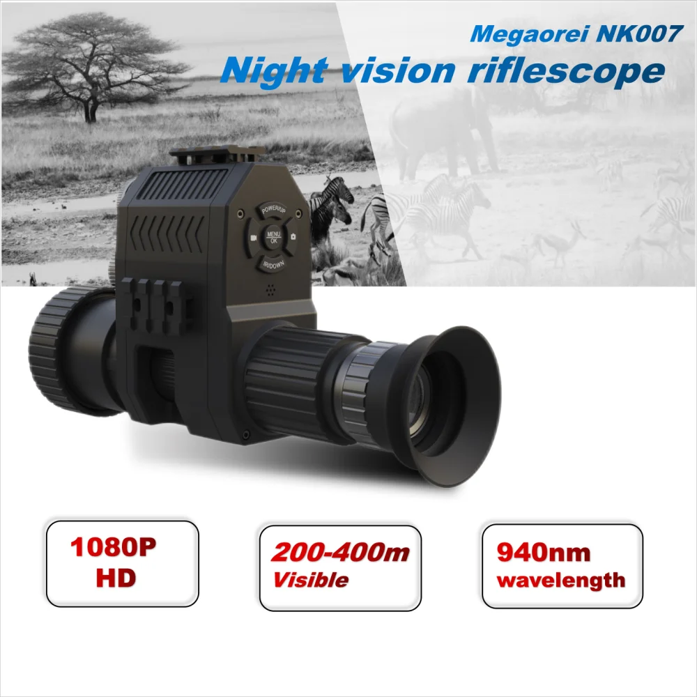 

Megaorei NK007 1080P HD 940nm laser infrared monocular night vision rifle scope for hunting