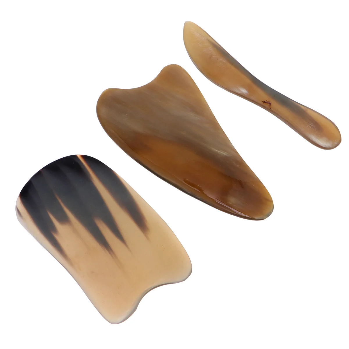 

3pcs Scraping Tools, Guasha Boards Cattle Horn, for, Muscle Relief