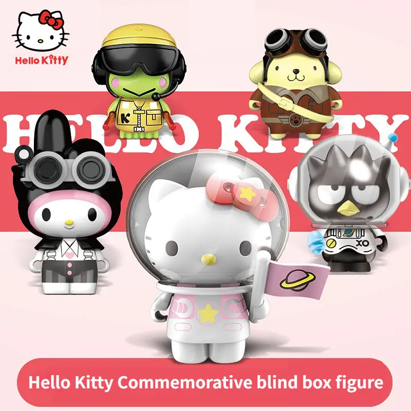 

Hello Kitty Blind Box Figure Toys Sanrio KT Cat Semi-mechanical Figurine Model Collectible Dolls For Girl Christmas Gifts Toy