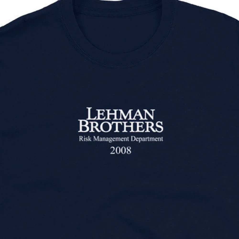 Lehman Brothers Отдел управления рисками 2008 футболка для финансовых кризисов