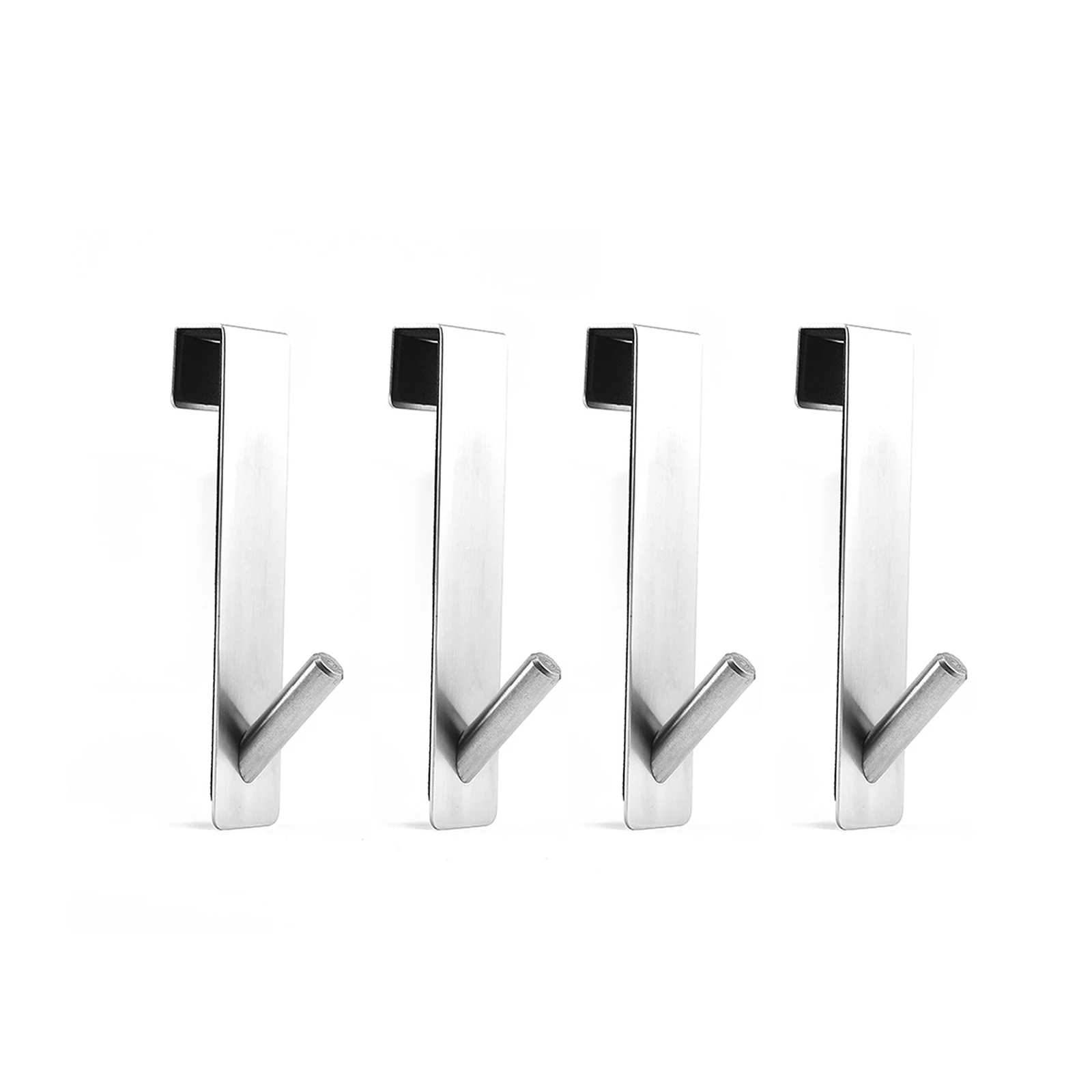 

4Pcs Over Shower Glass Door Hooks Stainless Steel Towel Hooks For Bathroom Frameless Glass Shower Door