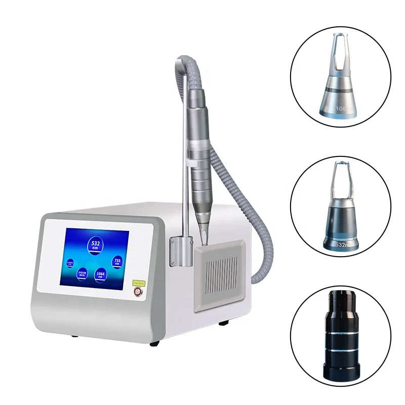 

New Design Portable tattoo removal ND Yag laser 755 532 1064 Nm pico second laser machine for All Pigment Removal