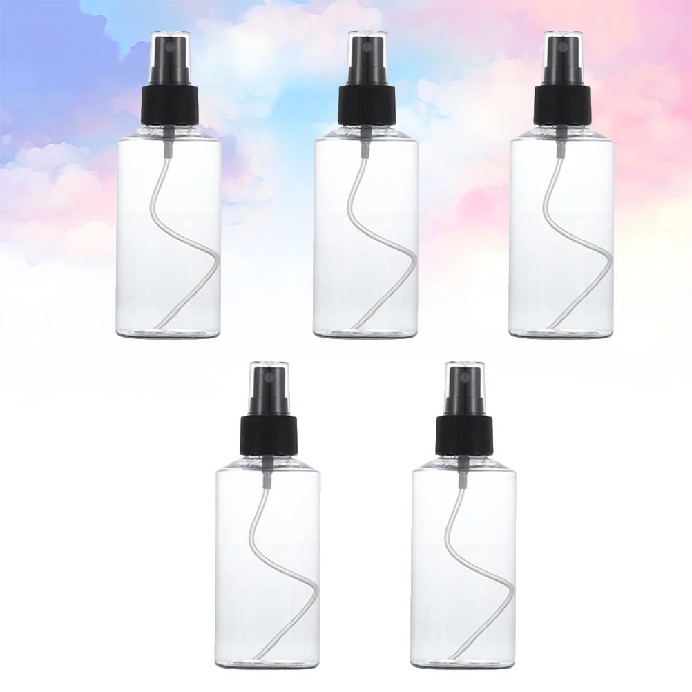 

5 Pcs Transparent Spray Bottle Atomizer Clean Subpackaging Oblique Shoulder Storage