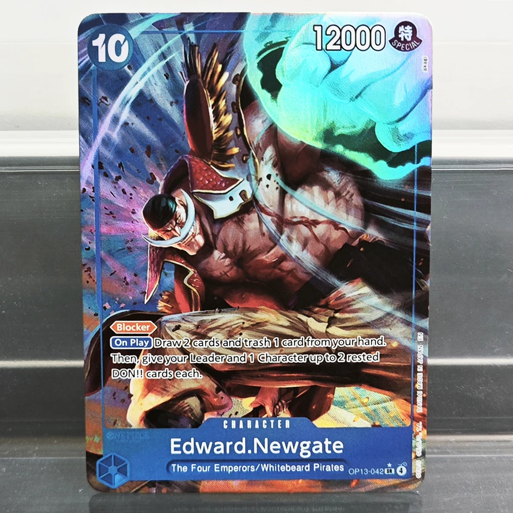 Фото Коллекционные карты One Piece TCG OPCG-6: Фольгированные карты с аниме-персонажами для домашней игры — Дракул Михоук/Шанкс/Санжи/Зоро/Эдвард №4