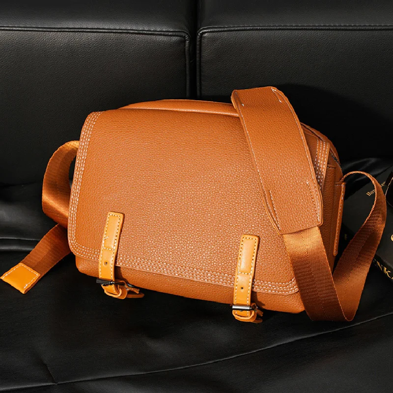 

Модная однотонная мужская сумка через плечо, новинка 2024, Высококачественная деловая сумка-мессенджер из искусственной кожи, мужская повседневная дорожная сумка через плечо