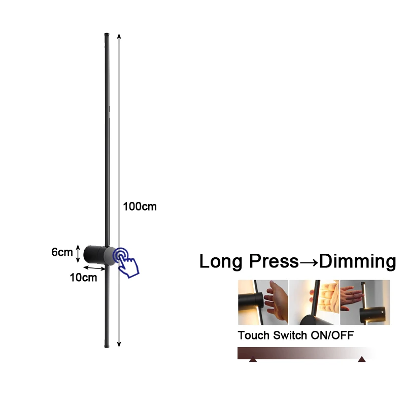 

Внутренние сенсорные светодиодные настенные светильники с регулируемой яркостью, настенные светильники для прикроватной тумбочки, спальни 360° ° Вращающиеся внутренние настенные светильники Настенное бра