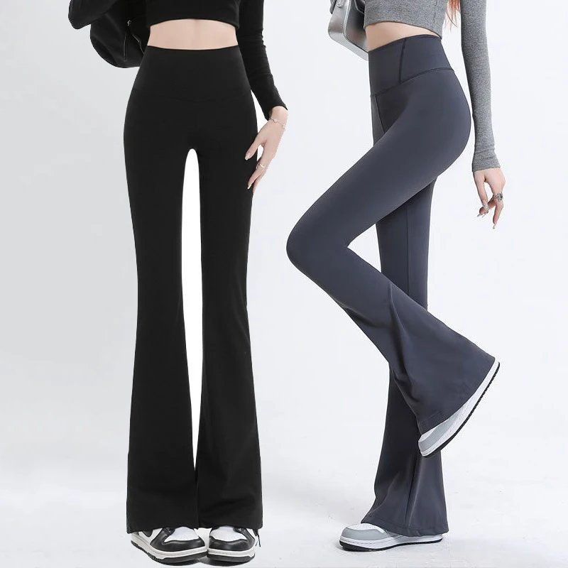 Брюки для йоги с высокой талией женские тонкие спортивные леггинсы фитнеса