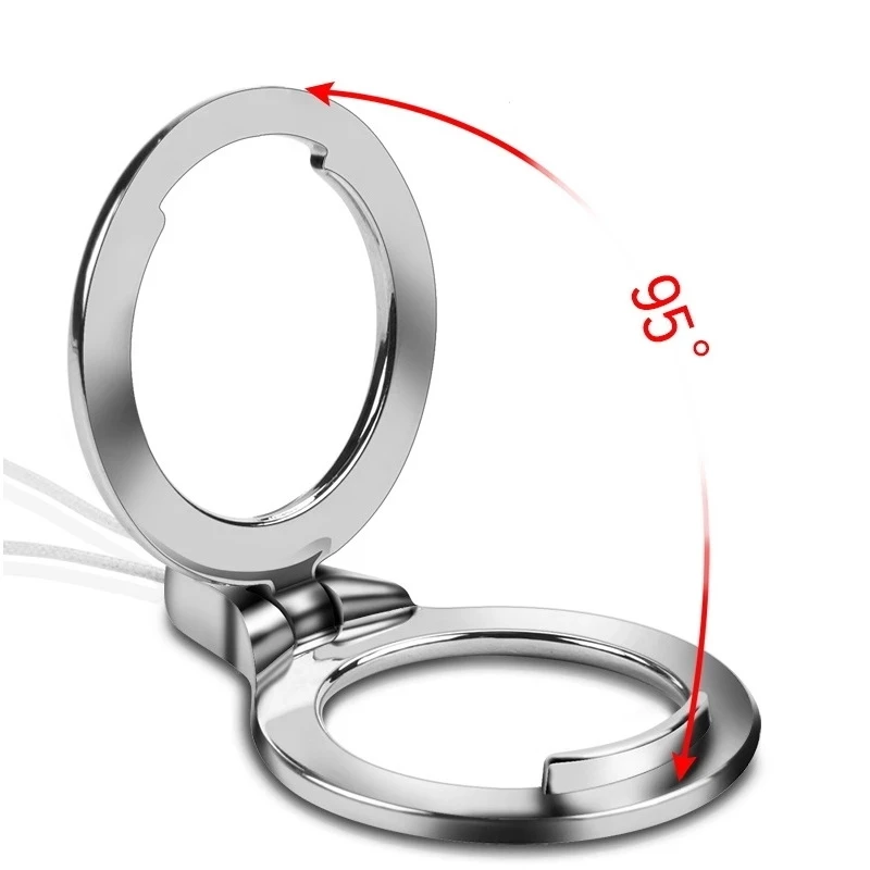 Universal 360 Degree Finger Ring Lanyard 2 in 1 Mobile Holder Metal Stand and Ring Hang Rope For Smartphone phone U Disk