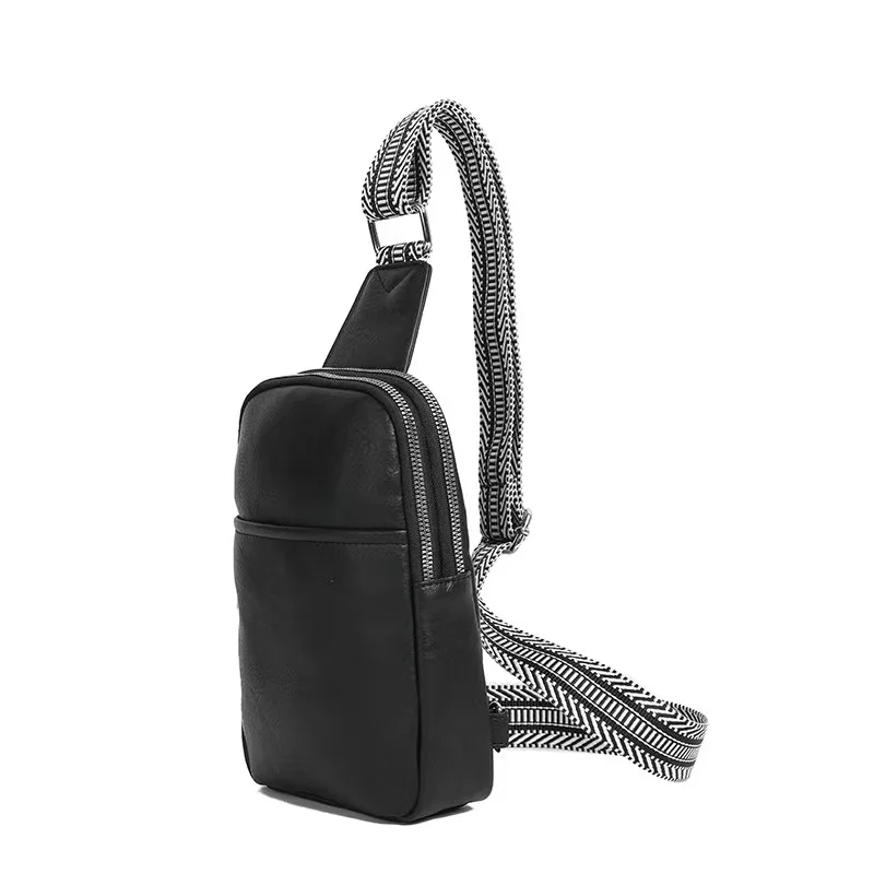 2023 New Small Shoulder Bag Large Capacity Durable PU Leather Waist Bag Simple Fashion Zipper Phone Purse Designer