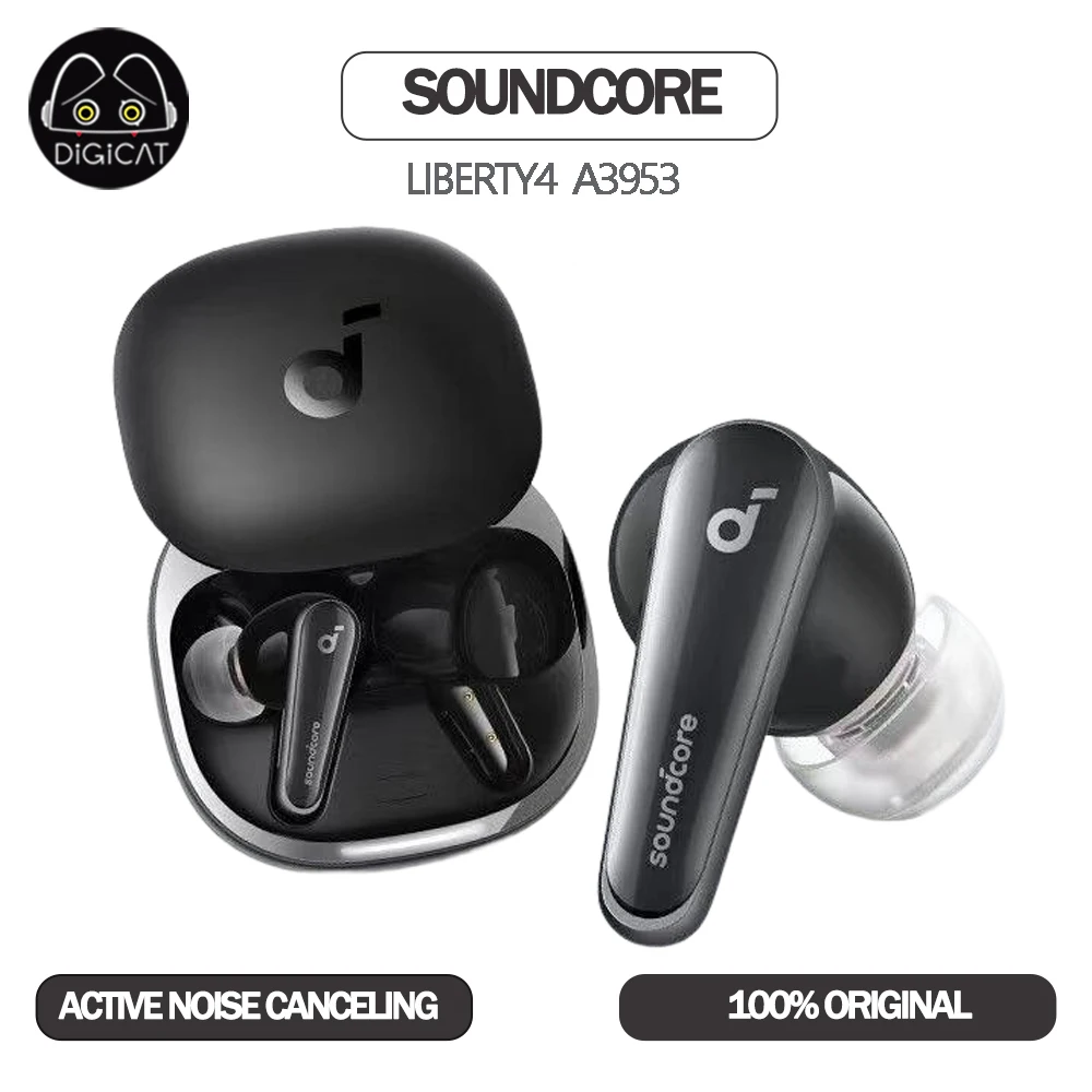 

Original Soundcore Liberty 4 TWS Wireless Earbuds Bluetooth 5.3 ACAA 3.0 LDAC Hi-Res Earphones ANC Noise Cancellation Headset