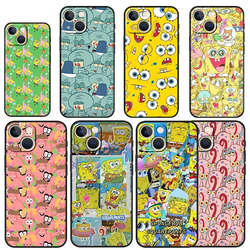 

Phone Case For iPhone 13 12 11 Pro Max Mini XS Max XR X SE(2020) 7 8 6 6S Plus 13Pro 12Pro 11Pro 5 5S Coque Cartoon SpongeBob