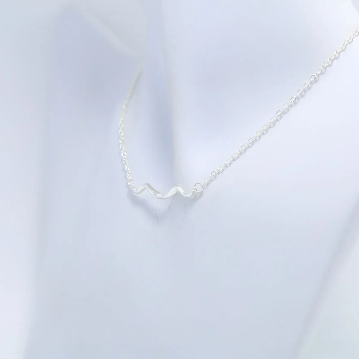 Волнистое ожерелье серебряные украшения для океана пляжный чокер женщин подарки
