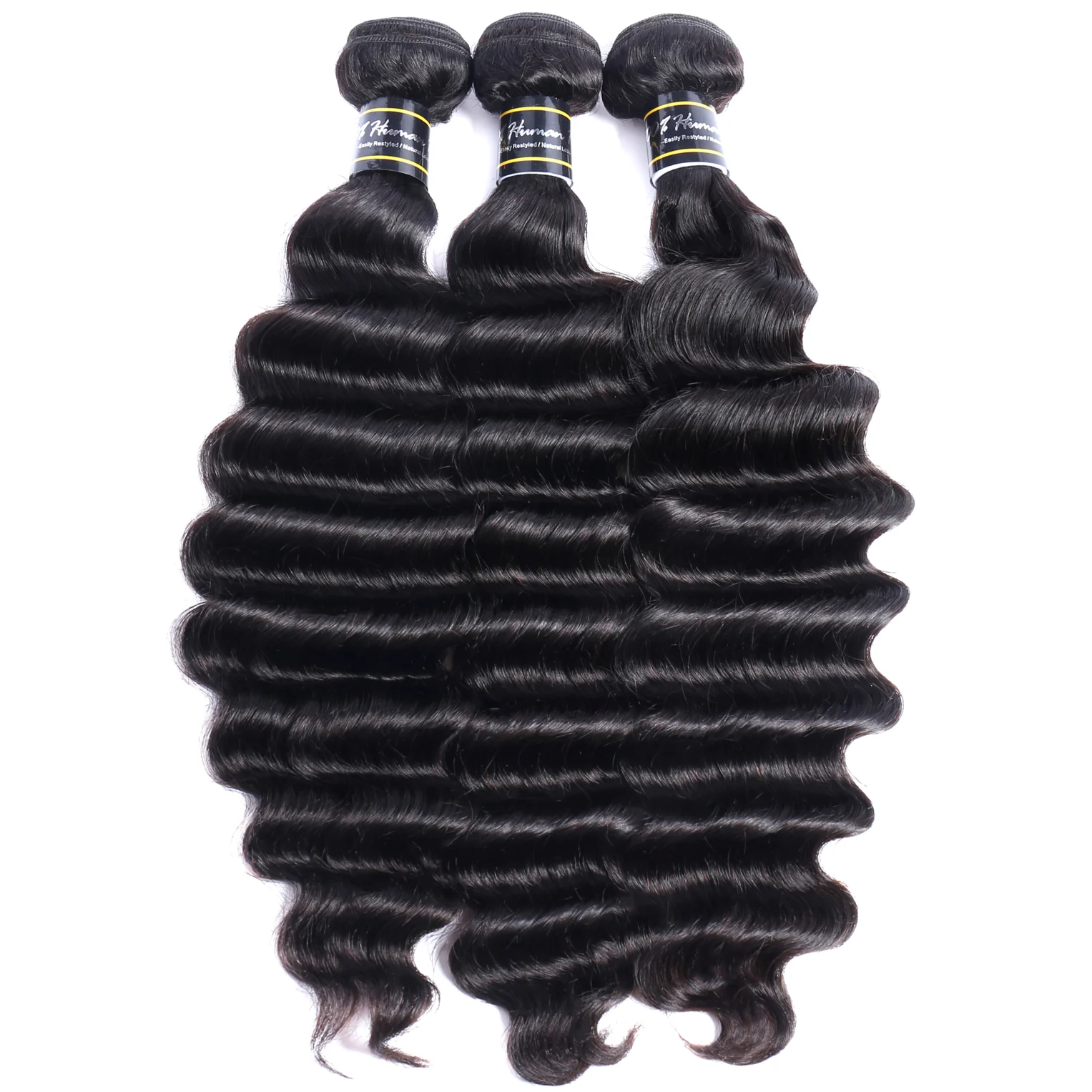 Недорогие бразильские пряди волос CII с глубокой волной 100% натуральные волосы Remy