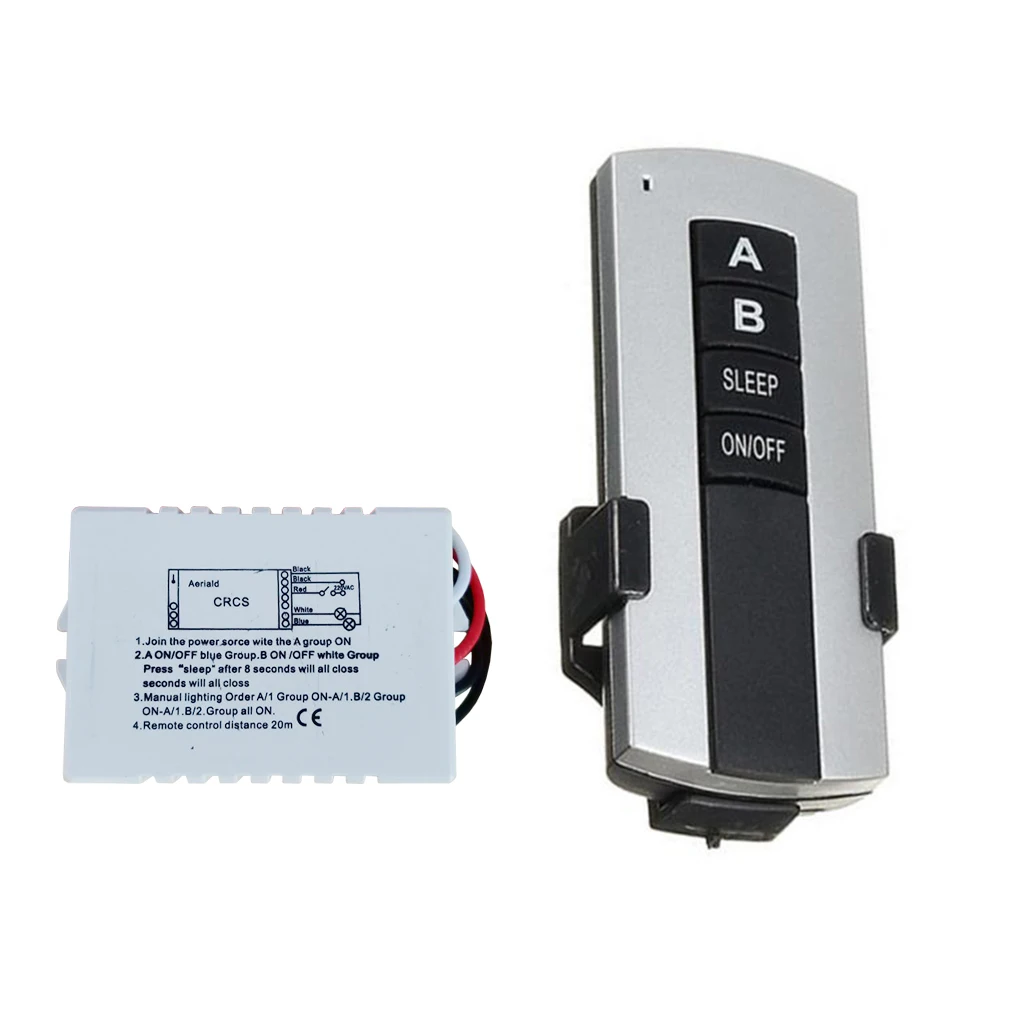 

1/2/3 Ways Remote Control Wall Light Switch Receiver Transmitter Switch ON/OFF AC 200V-240V Wireless Receiver Lamp