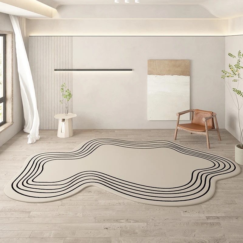 

Irregular Oval Carpet Living Room Simple Bedroom Girl Decoration Rug Ins Bedside Table Shaped Mat For Children Customizable