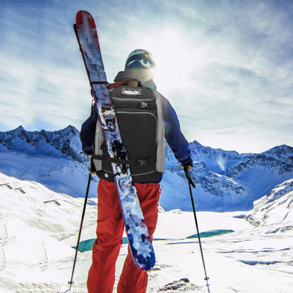 65L Large Capacity Ski Boot Bag Helmet Clothing Men Women Skis Backpack스키가방 With Adjustable Waterproof for Camping Hiking Skiing images - 6