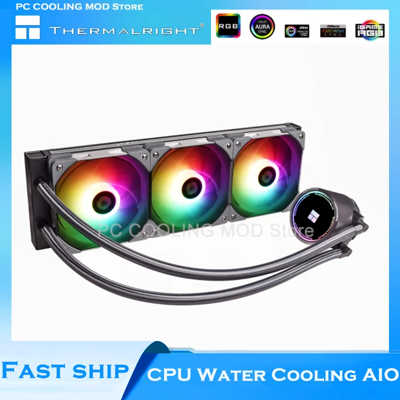 

Thermalright PC Water Cooling AIO For CPU Cooler Intel 115X 2011 2066 AM4 AM3 FM1 FM2 With Metal Block Frozen EYE 360ARGB