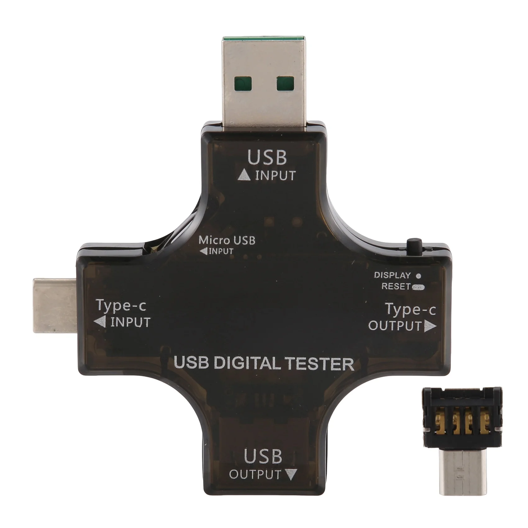 

2 in 1 Type C USB Tester Color Screen LCD Digital Multimeter, USB C Voltage Current Voltmeter Voltmeter Detector