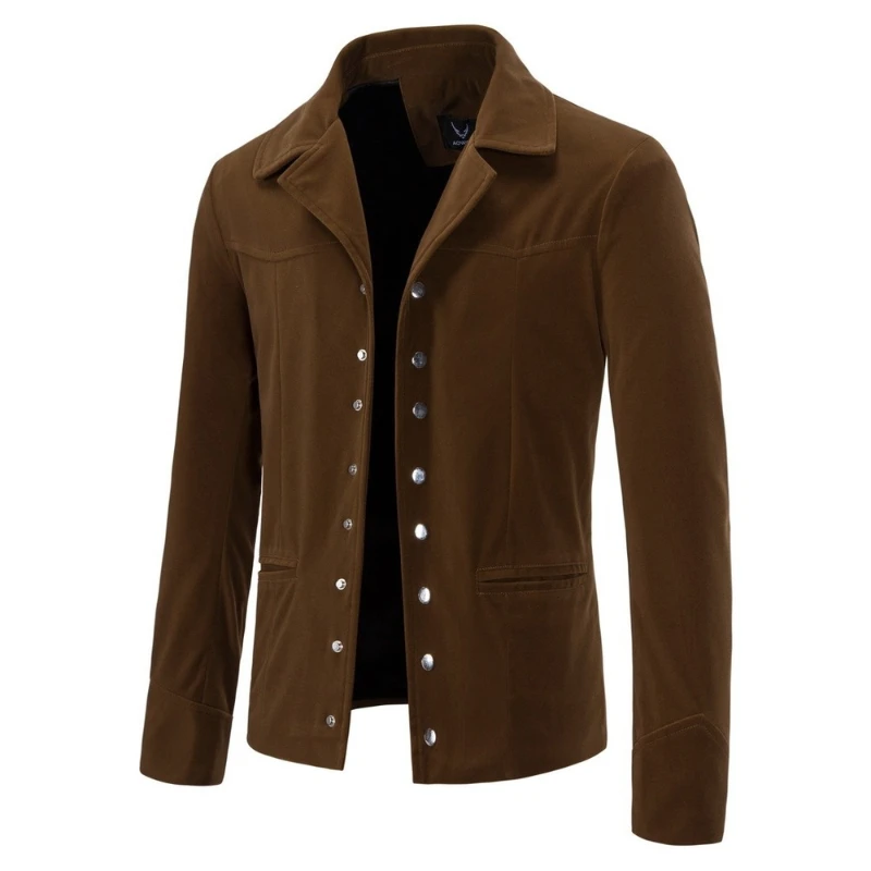 

2023 Autumn/Winter New High Quality Fashion British Style Jacket Solid Long Sleeve Single Breasted Coat Youth Casual Top