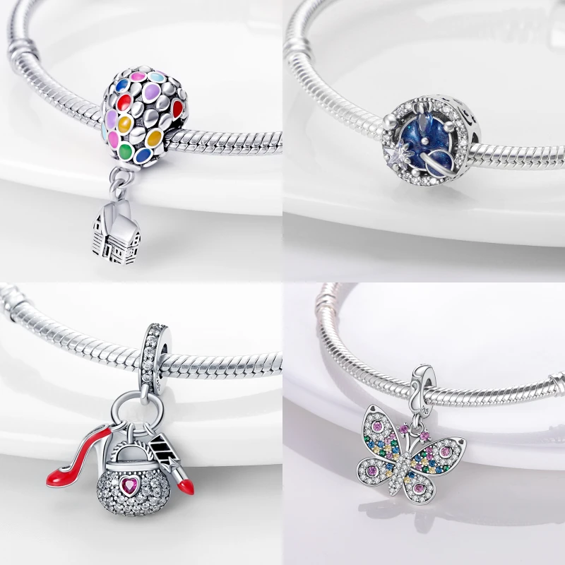 Шармы plata of ley 925 оригинальные подходят для оригинального браслета pandora Серебряные