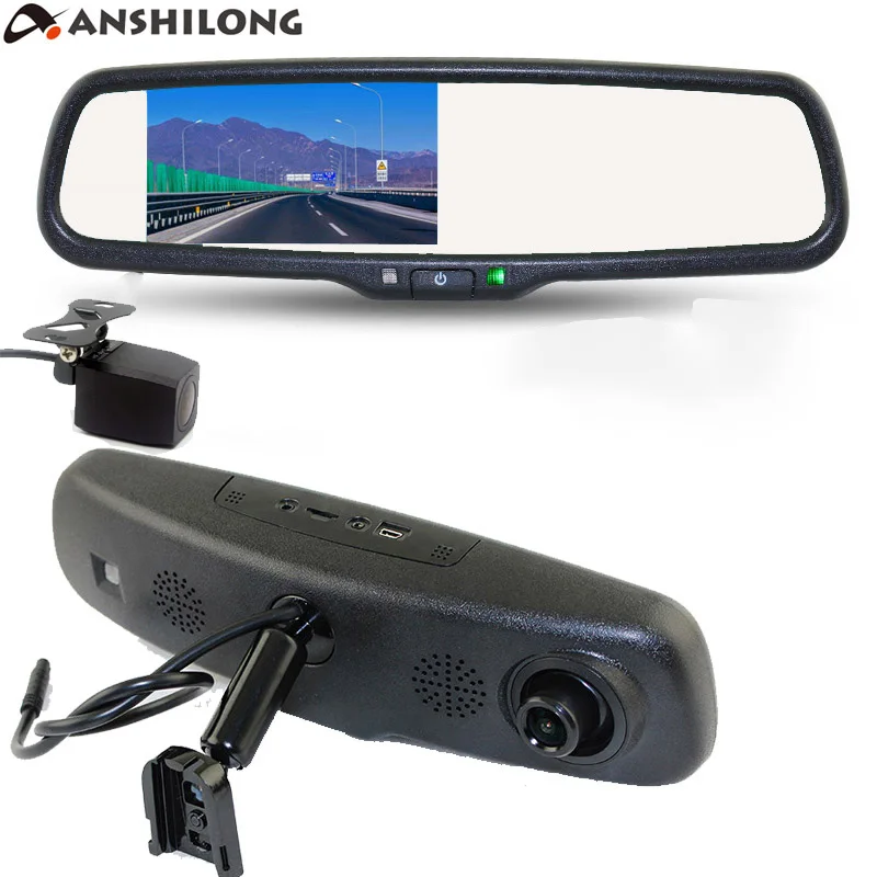 Зеркало заднего вида ANSHILONG 5 дюймов с кронштейном и камерой |