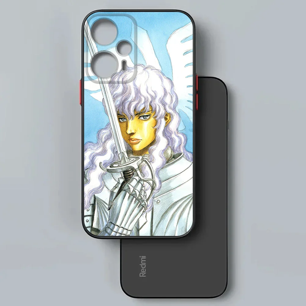 Фото Чехол для телефона Xiaomi Redmi Note 13Pro 5G 12s 12c 12 12t 12x 11s 11t 11Lite Anime Berserk Guts Полупрозрачная матовая мягкая задняя крышка №4