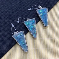 triangular abalone shell pendant sticky fashion jewelry pendant necklace bracelet for diy jewelry production size 27x46mm
