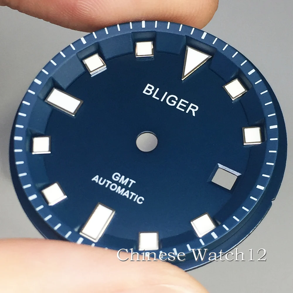 

Bliger 32.5mm luminous Blue watch dial Fit Miyota 8205/8215/821A/82series ETA 2836/2824 Mingzhu DG2813/3804 Movement
