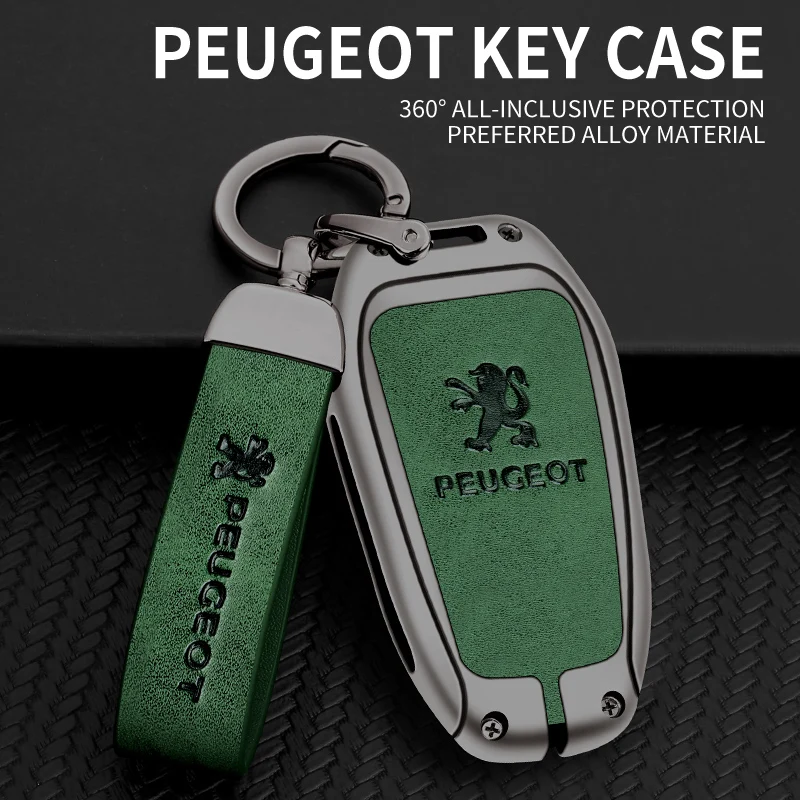 Кожаный чехол из цинкового сплава для умных ключей с дистанционным управлением