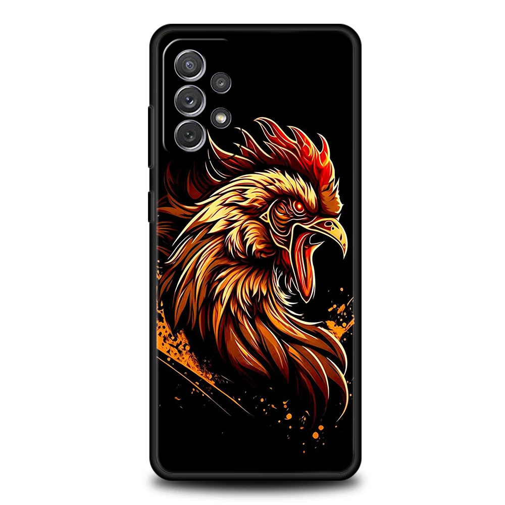 Чехол для телефона Samsung Galaxy A73 A55 A53 A51 A35 A33 A32 A25 A23 A22 A15 A13 A17 A07 5G с изображением петуха, мягкий чехол из ТПУ (art.: 3920d4da9c2bf) - 3920d4da9c2bf