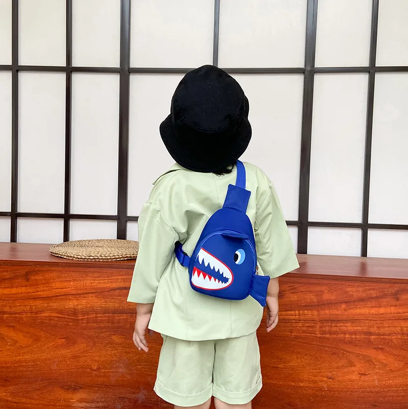 Новая детская нагрудная сумка с косым крестом мультяшная милым животным принтом