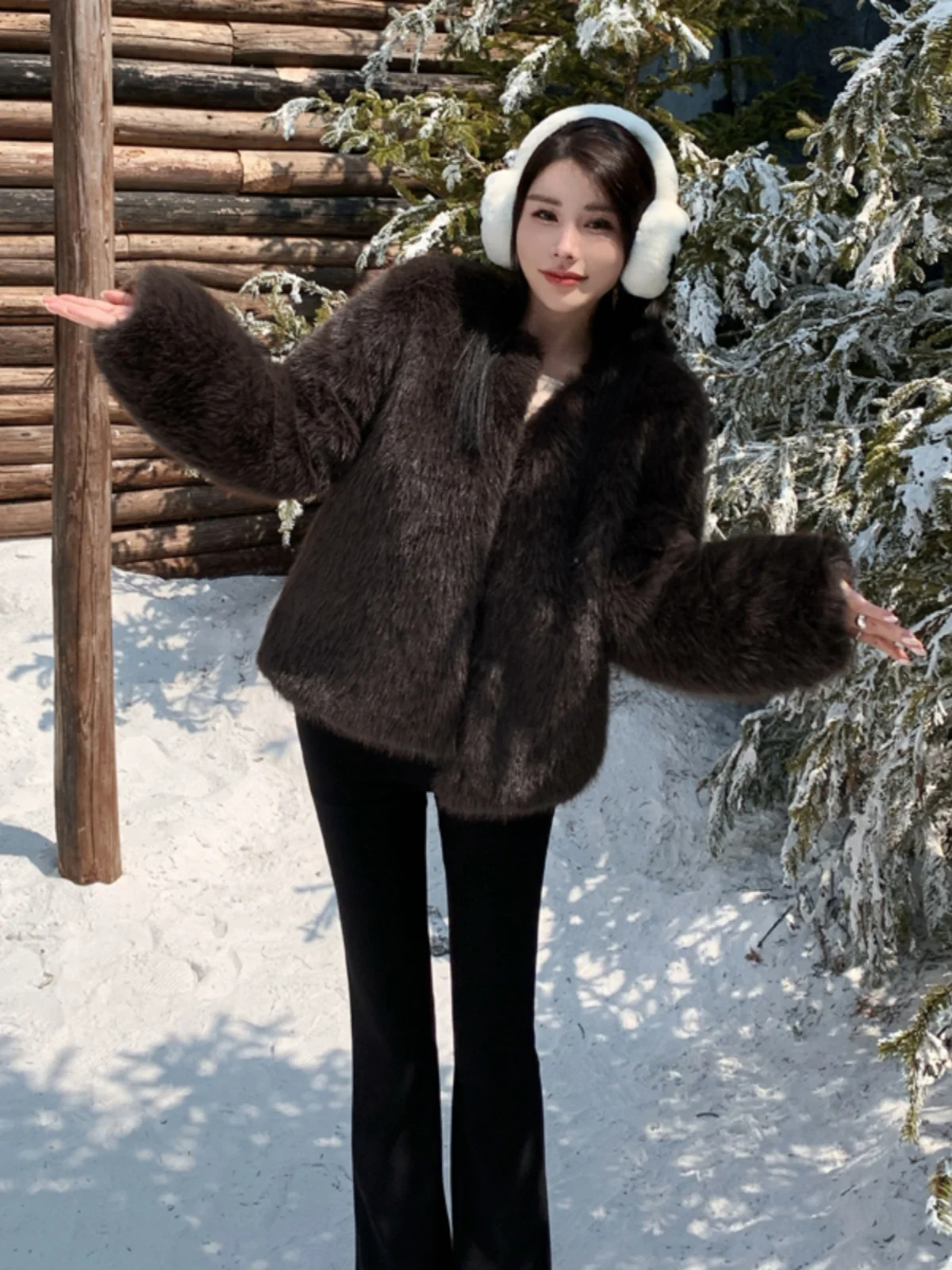 Защита окружающей среды верхняя одежда из лисьего меха женская зима 2023 новинка