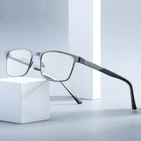 mdod mens reading glasses business reading lens metal frame optical anti blue light presbyopia glasses with class