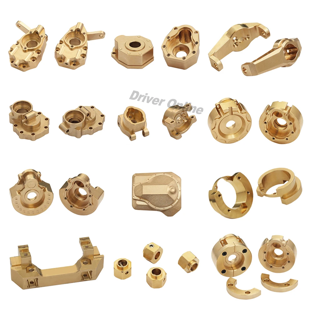 

TRX4 TRX6 Heavy Duty Brass Counter Weight Set Portal Drive Axle Housing Bumper Mount for 1/10 RC Cwawler Upgrade Parts