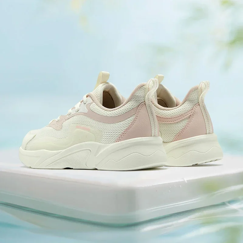 QIAODAN Running Shoes Women's 2024 Summer New Mesh Breathable Shock-absorbing Lightweight Soft-soled Sports XM16240242F