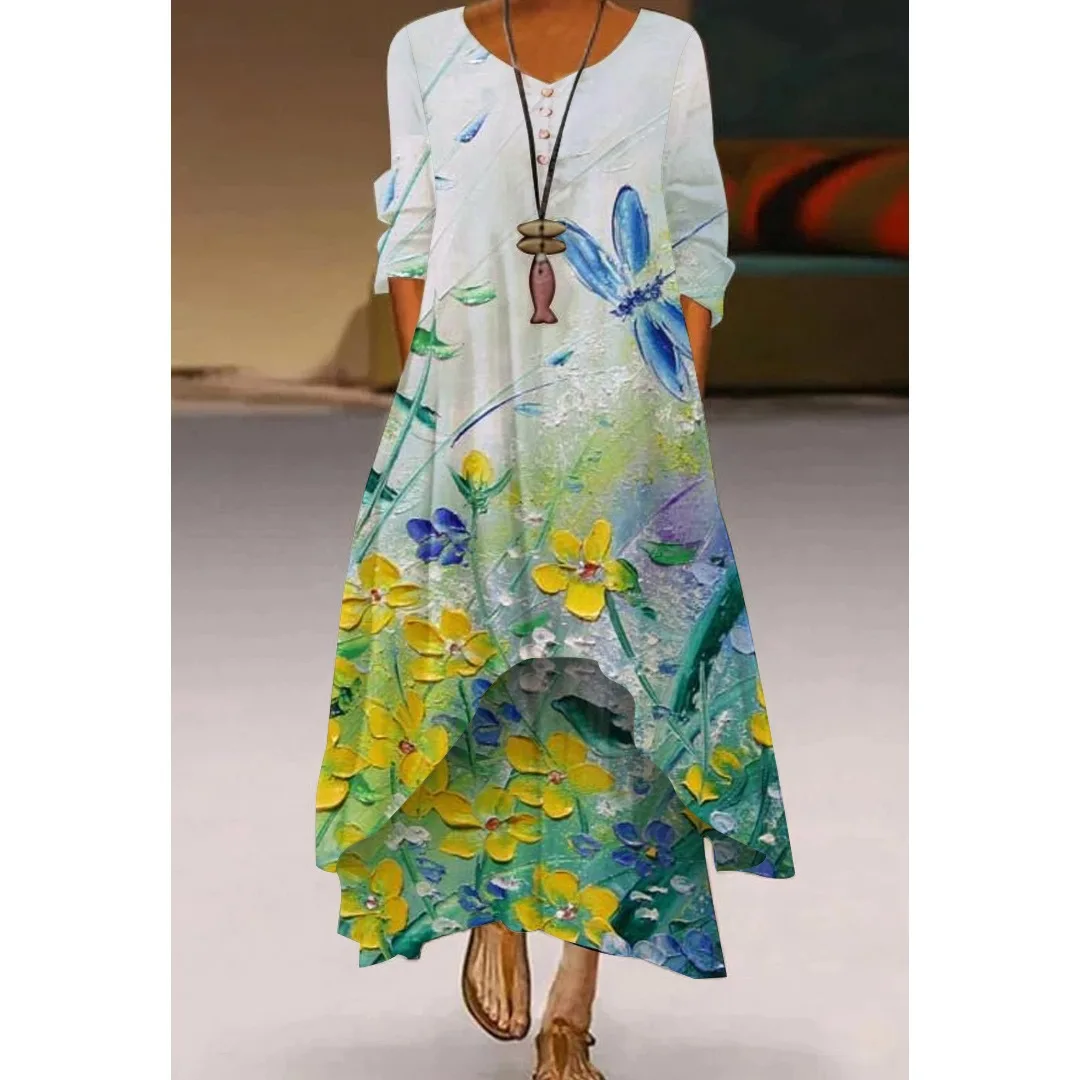 

Elegant Wedding Party Lrregular Hem Long Skirt Mid-length Hedging Urban Commute Casual Mid-waist Fashion 3D Dress Elegant Dress