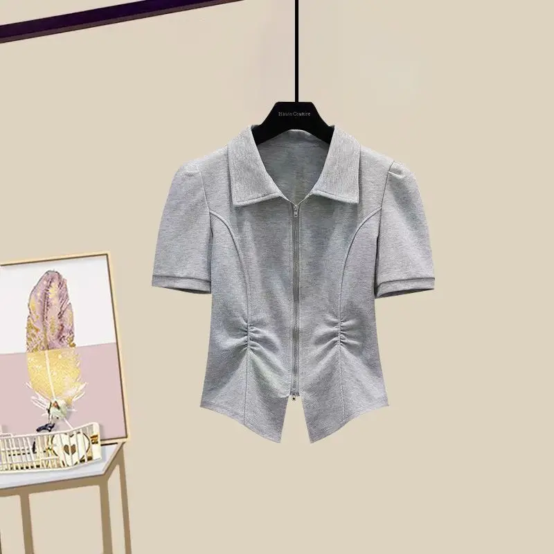 Женская хлопковая Футболка-поло с коротким рукавом И ВИНТАЖНЫЕ ДЖИНСЫ