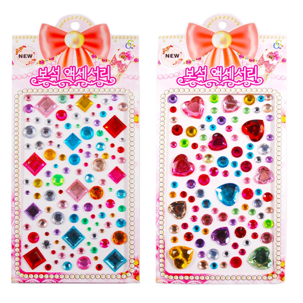 

Cartoon Party Three-dimensional Tattoo Stickers Diy Shiny Crystal Diamond Stickers Reward Children Handmade Diamond Stickers