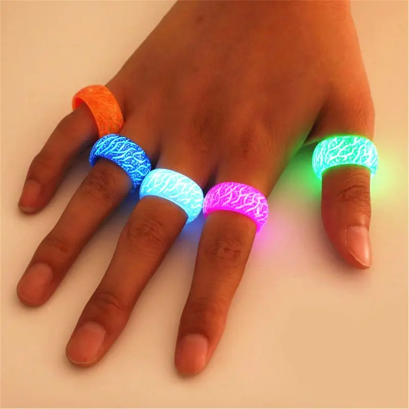 

Y2K Luminous Ring Joint Ring Sets for Women Water Drop Alloy Resin Ring