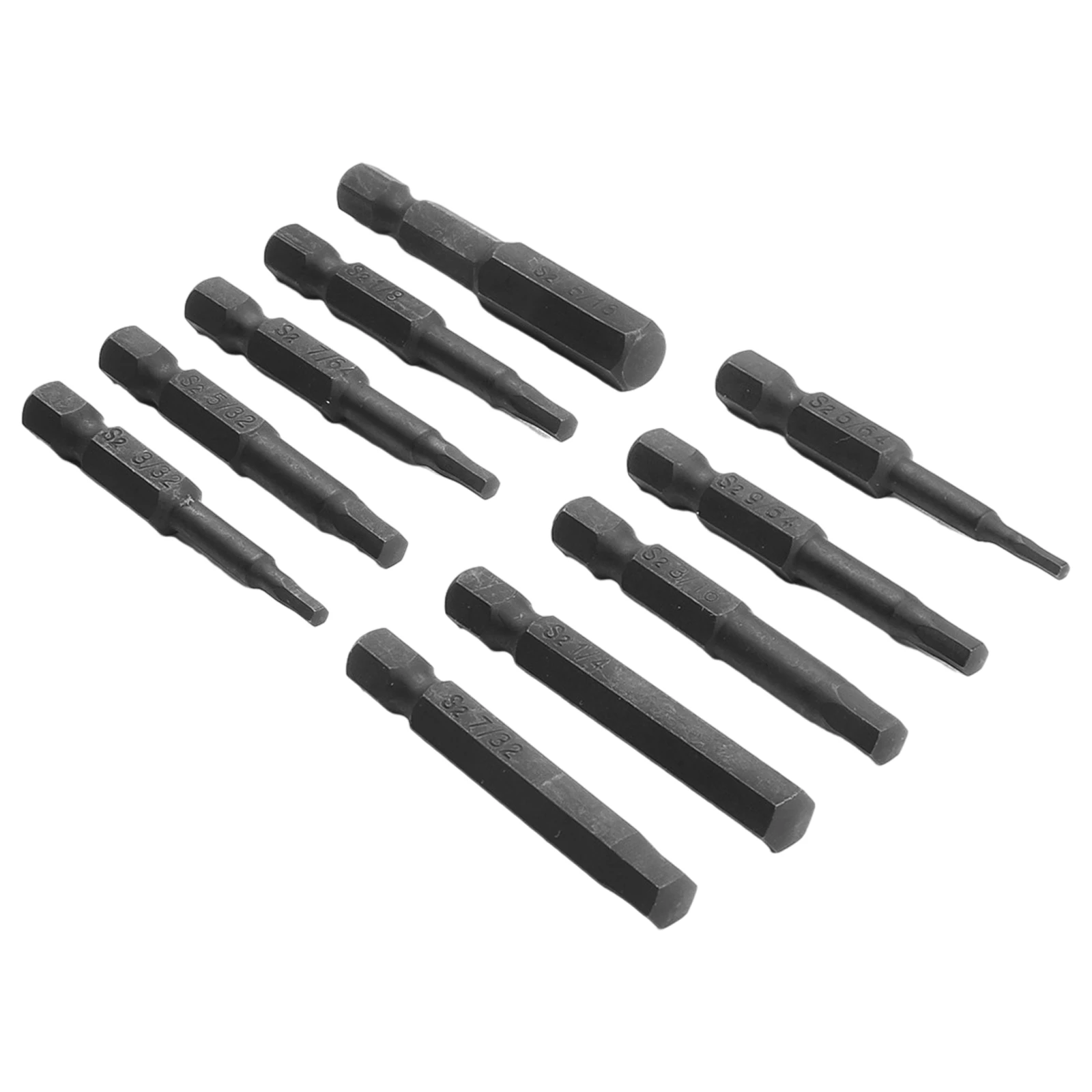 

Drill Bit Set Hex Screwdrivers Alloy Black 5/32\" 5/64\" 50mm 7/32\" 7/64\" 1/4Inch Shank Magnetic SAE Hex Head