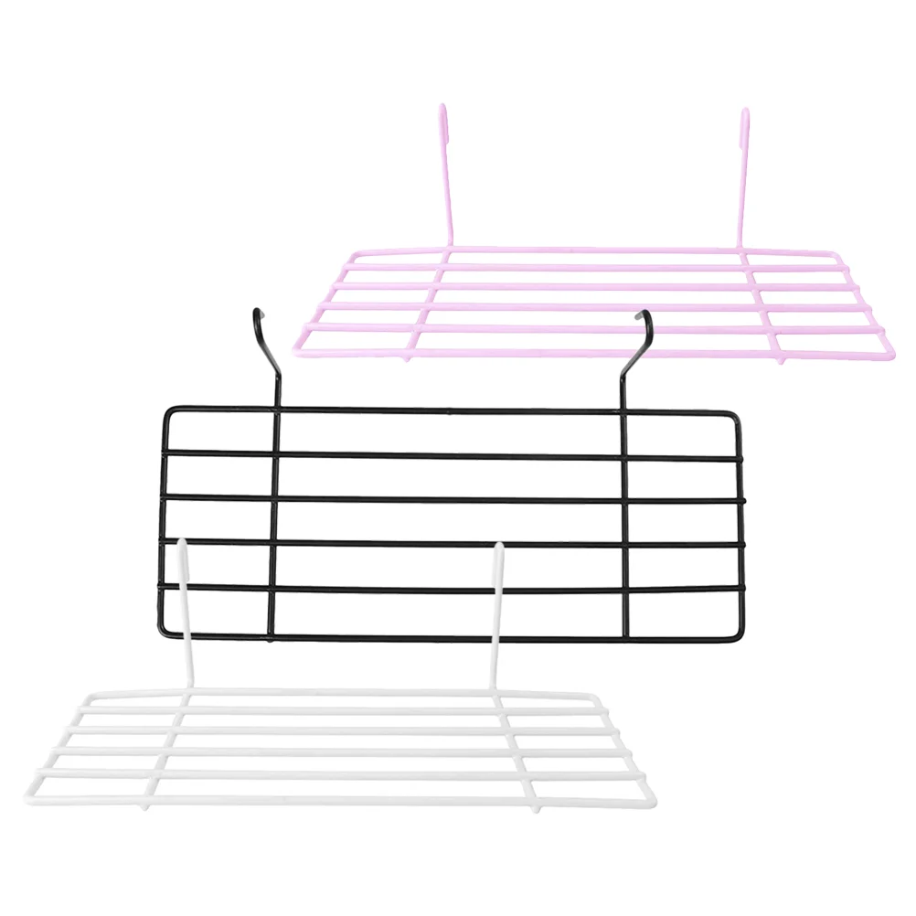 

3 Pcs Bird Cage Wall Platform Toy Parrot Stand Accessories Parakeets Tray Decorations Decorate Accessory Iron Trays Decorative