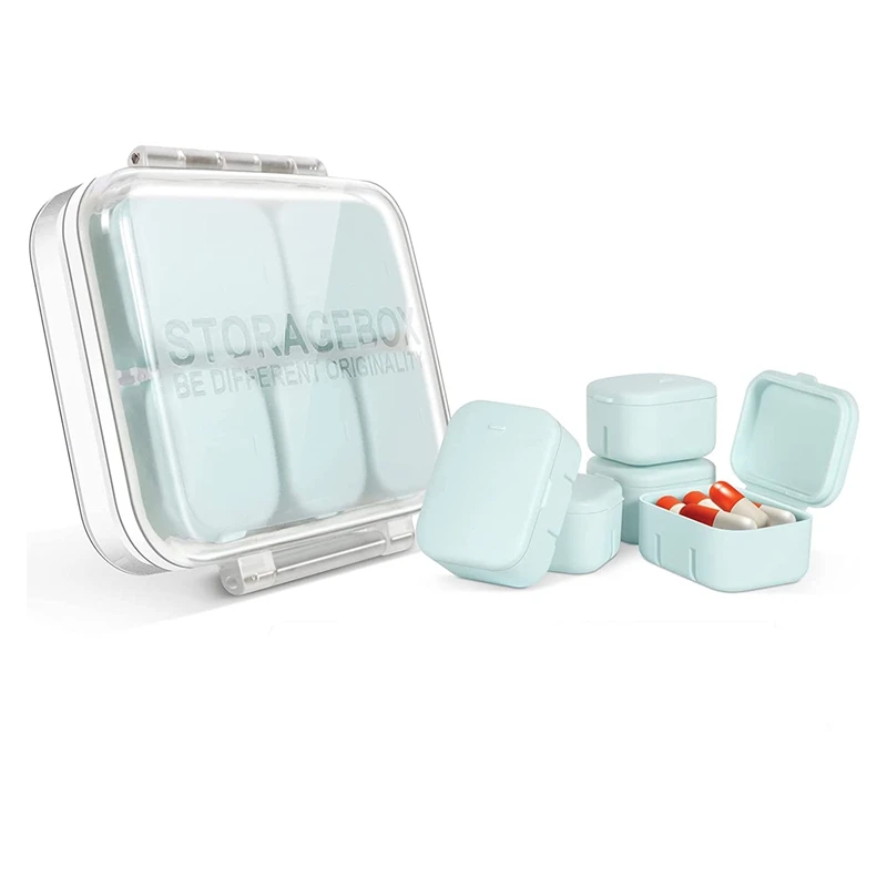 

Pill Box Medicine Organizer (10-In-1), Compact Pill Container Medication Case For Purse Pocket Men Women - Portable